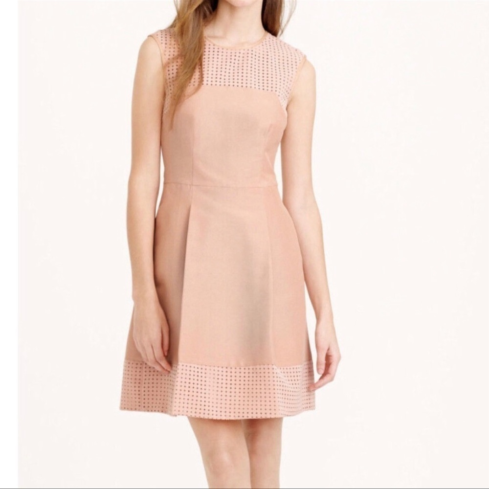 J Crew‎ A Line Dress Womens Size 2 Tall Blush Peach